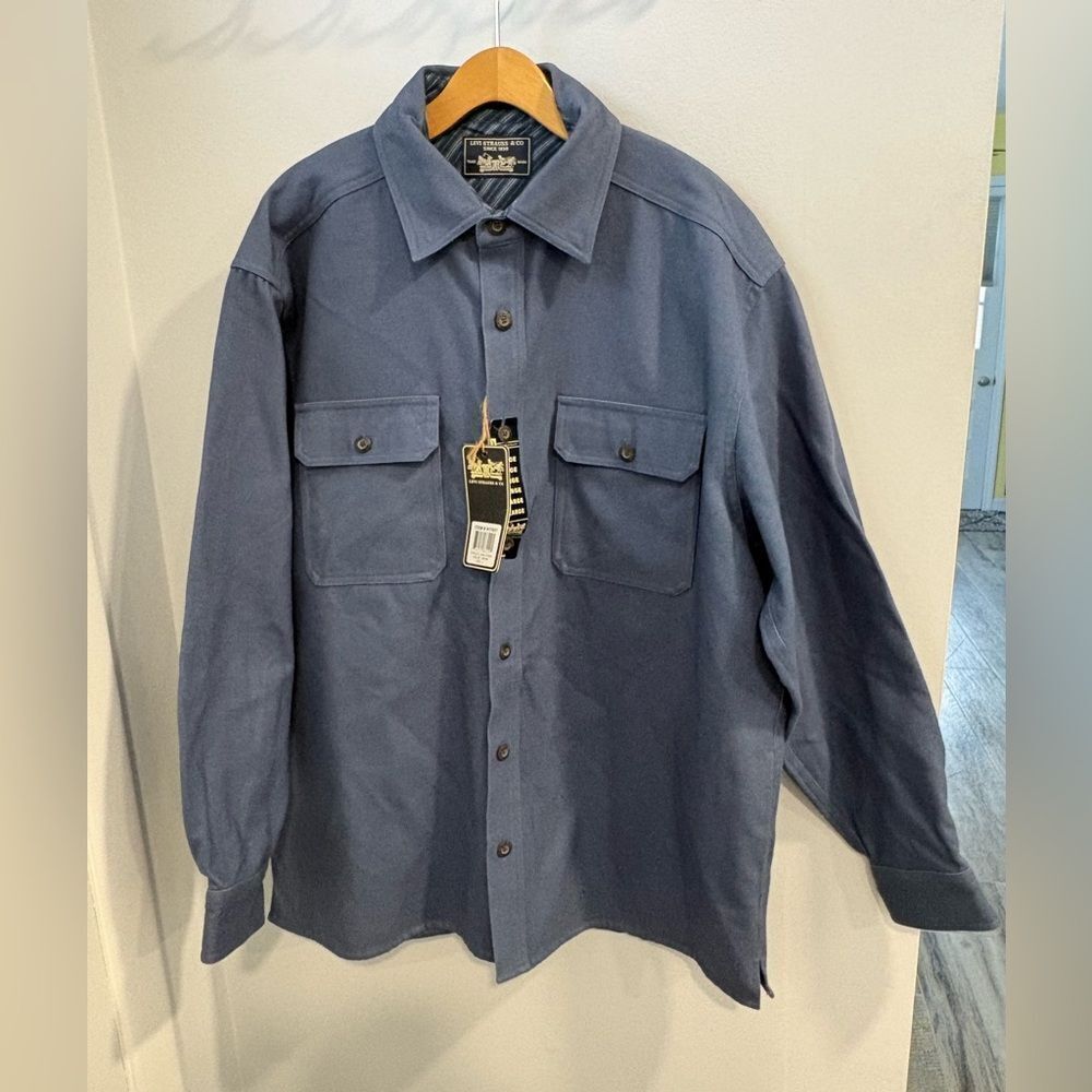 Levi's Striped Blue Shirt Jacket